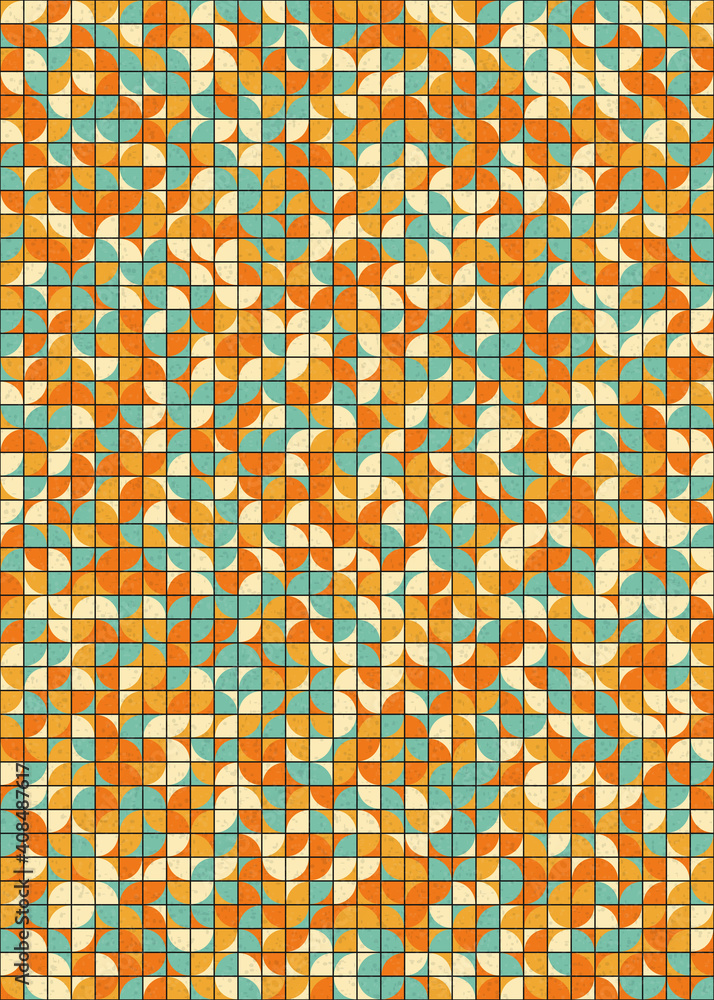 Fototapeta premium Abstract Geometric Pattern generative computational art illustration