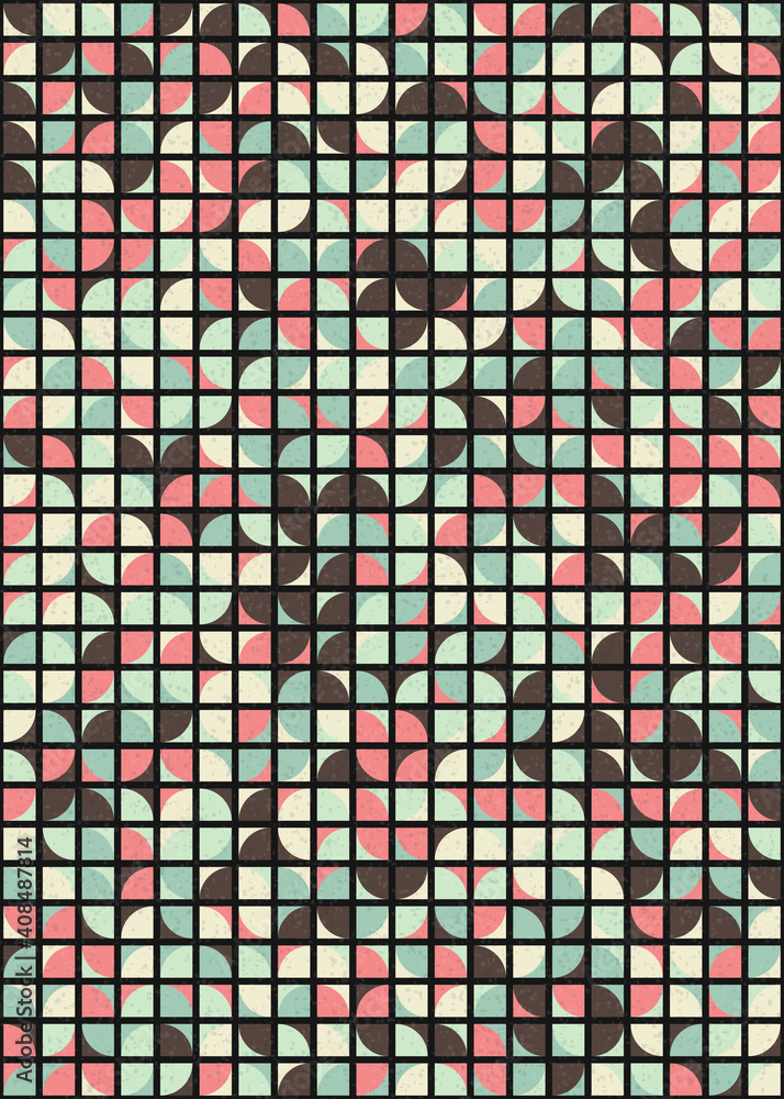 Fototapeta premium Abstract Geometric Pattern generative computational art illustration