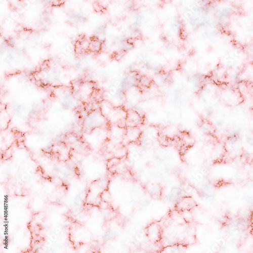 White and pink background with delicate glitter and marble print.