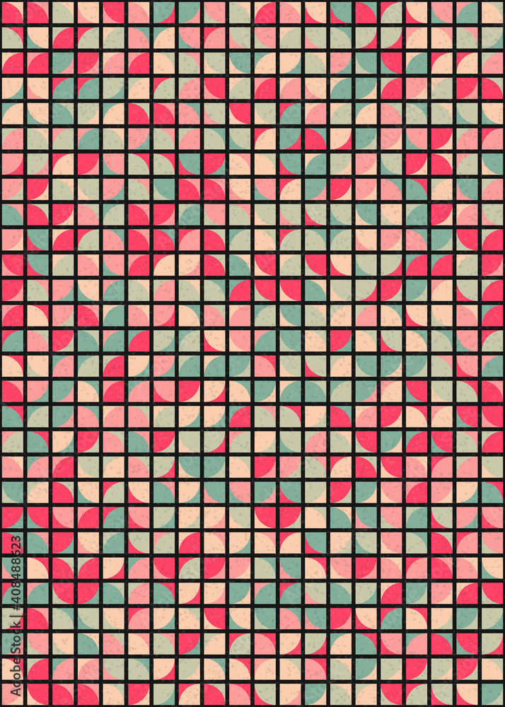 Abstract Geometric Pattern generative computational art illustration