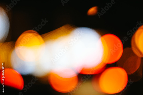 Blurred lights of the night city