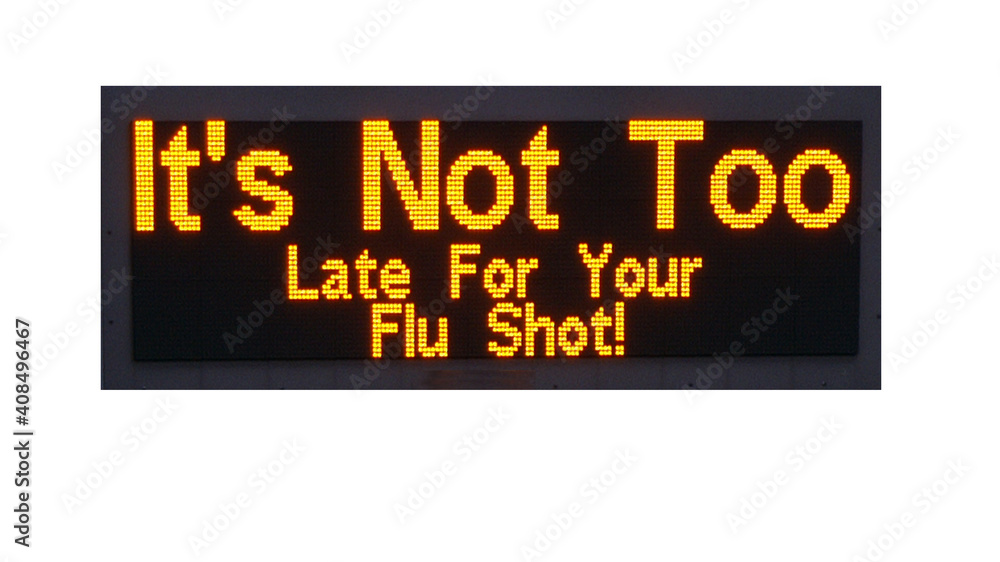 Fototapeta premium Reminder To Get Flu Shot