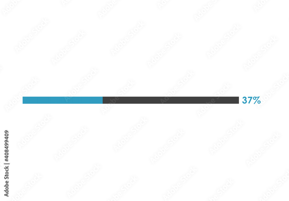 37% loading icon, 37% Progress bar vector illustration 37% loading icon, 37% Progress bar vector illustration