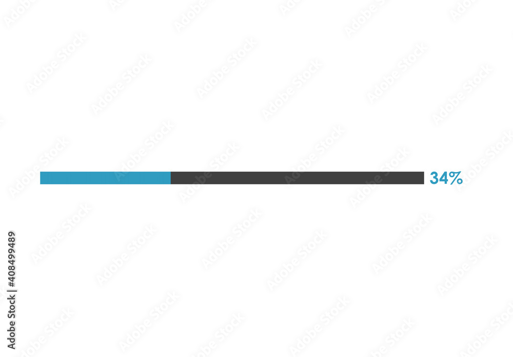 34% loading icon, 34% Progress bar vector illustration 34% loading icon, 34% Progress bar vector illustration