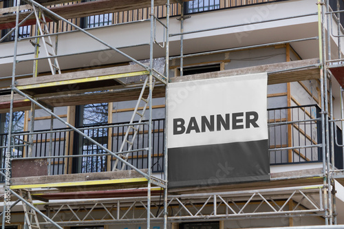 Obraz na płótnie Gerüstbanner für Werbung aller Art w salonie