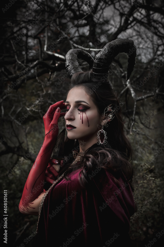 Dark fairy in the forest Dark fairy in the forest