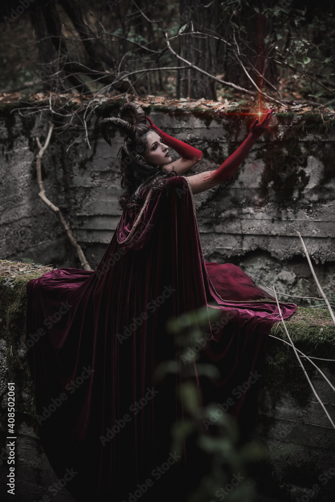 Dark fairy in the forest Dark fairy in the forest