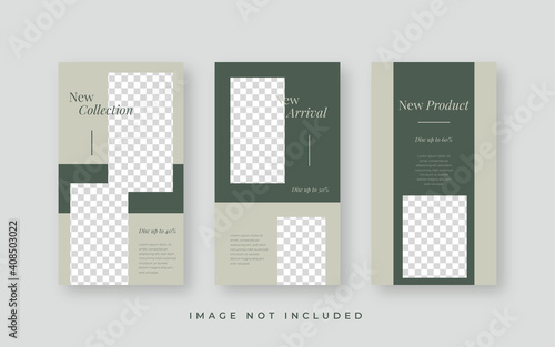 Minimalist instagram stories template	
