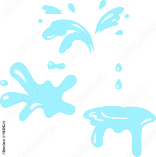 水しぶきのイラストセット