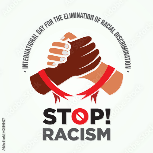 International Day for the Elimination of Racial Discrimination letter for element design