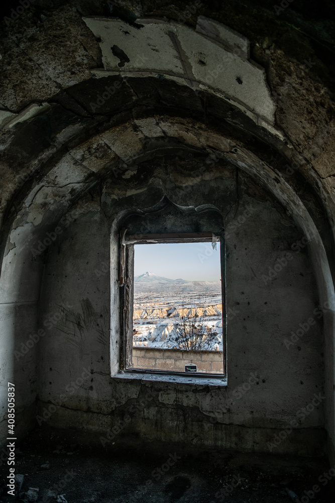 window in the old castle window in the old castle