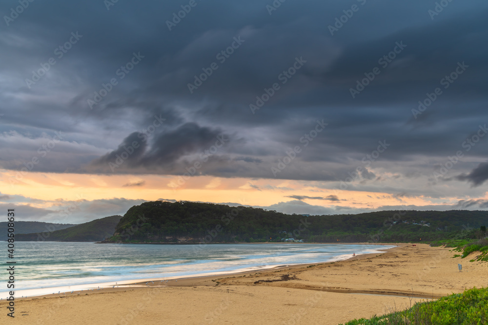 Overcast Summer Sunrise at the Beach