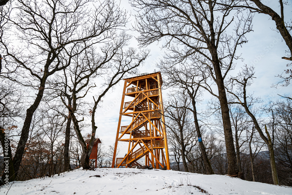 Hungary Kiralyret - 2021 January: Varhegy lookout tower Hungary Kiralyret - 2021 January: Varhegy lookout tower