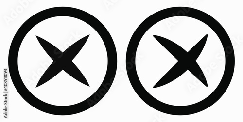 Cancel icon. Prohibition of action. Stop procedure. Cancel download. Vector icon.
