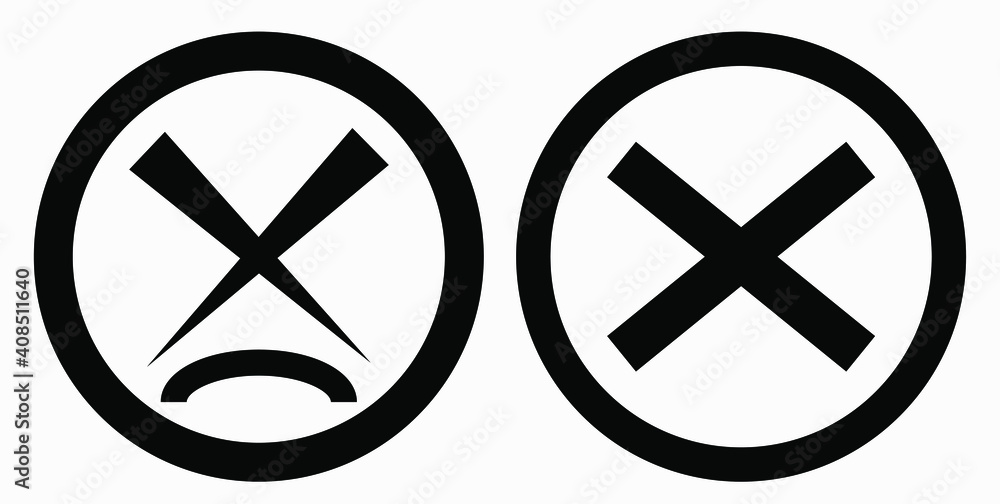 Cancel icon. Prohibition of action. Stop procedure. Cancel download. Vector icon. Cancel icon. Prohibition of action. Stop procedure. Cancel download. Vector icon.