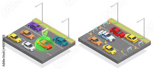Protected Car Motorway Composition