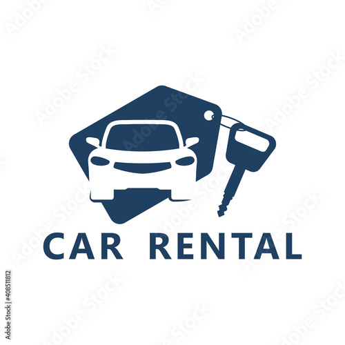 Car rental logo template design