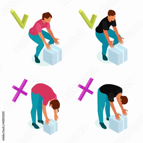 Posture Lifting Isometric Concept