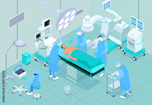 Operating Room Isometric Interior