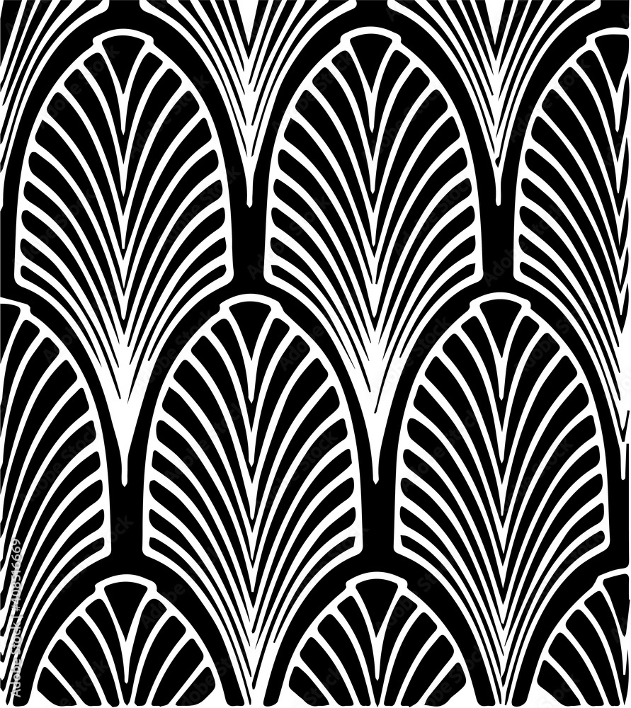 Black and White Vector Design artwork. Geometric and symetric pattern ...