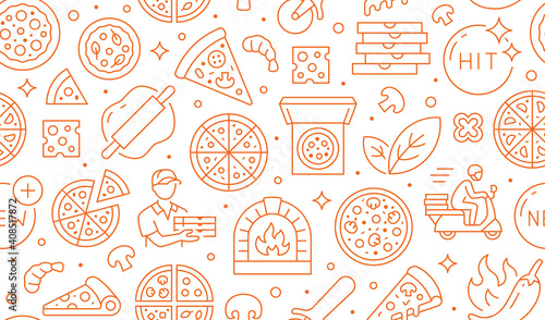Tapety Jedzenie  pizza-delivery-orange-seamless-pattern-vector-background-included-line-icons-as-courier-cheese-hit-motor-scooter-knife-bake-hot-pepper-box-outline-pictogram-for-italian-food