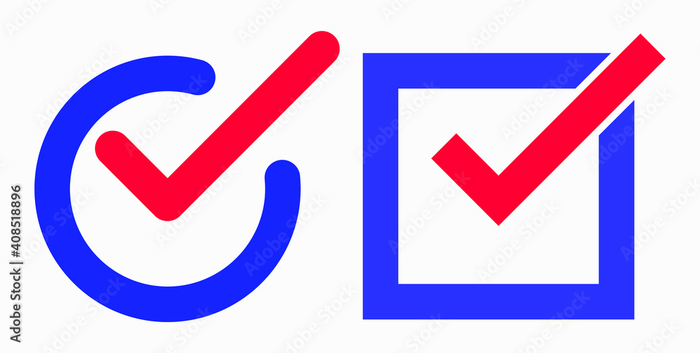 Icon ok. Okay icon. Confirmation of action. Checkbox. Choice. Vector icon. Icon ok. Okay icon. Confirmation of action. Checkbox. Choice. Vector icon.