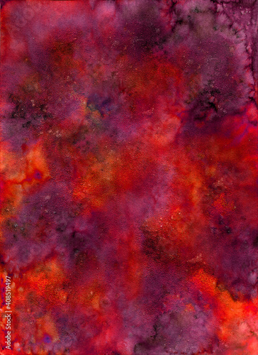Magic watercolor background hand drawing. Drawing on paper, scanned image.