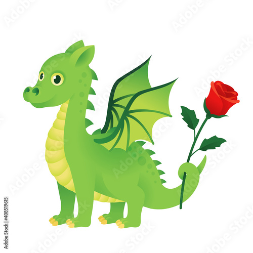 Sant Jordi George dragon with rose 