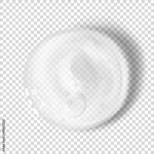 Tableau sur toile Transparent clear sanitizer gel smear realistic vector illustration isolated