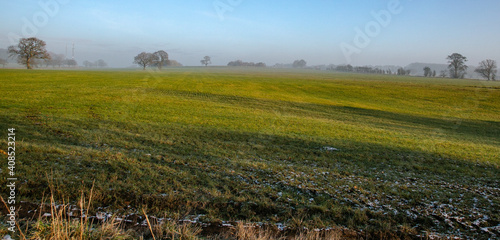panoramic country winter scene