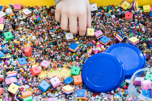 play toys colorful beads photo