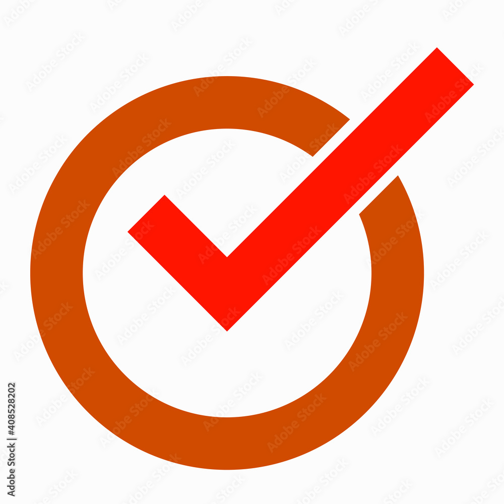 Icon ok. Okay icon. Confirmation of action. Checkbox. Choice. Vector icon. Icon ok. Okay icon. Confirmation of action. Checkbox. Choice. Vector icon.