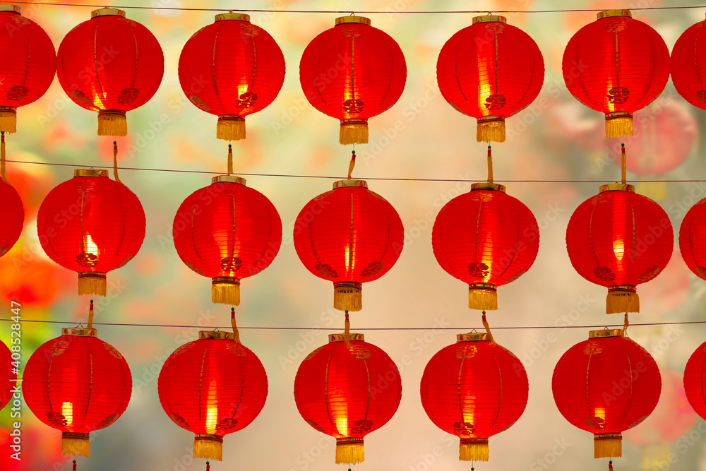 Chinese new year lanterns in china town area. Chinese new year lanterns in china town area.