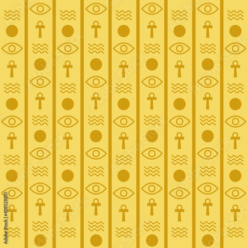 Egyptian hieroglyphics vector. Egypt symbol old pattern