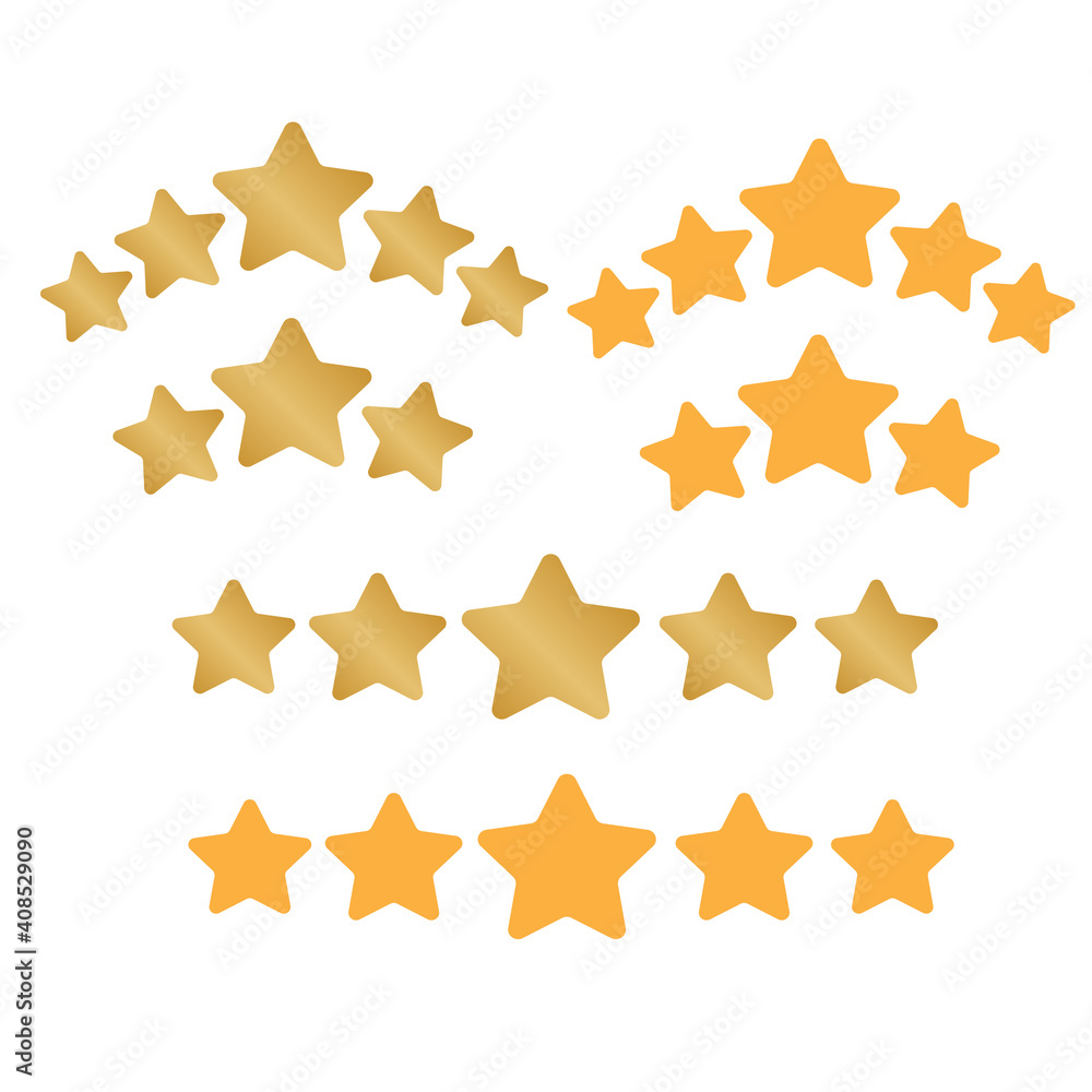 Ranking stars vector. Game stars ui elements Ranking stars vector. Game stars ui elements