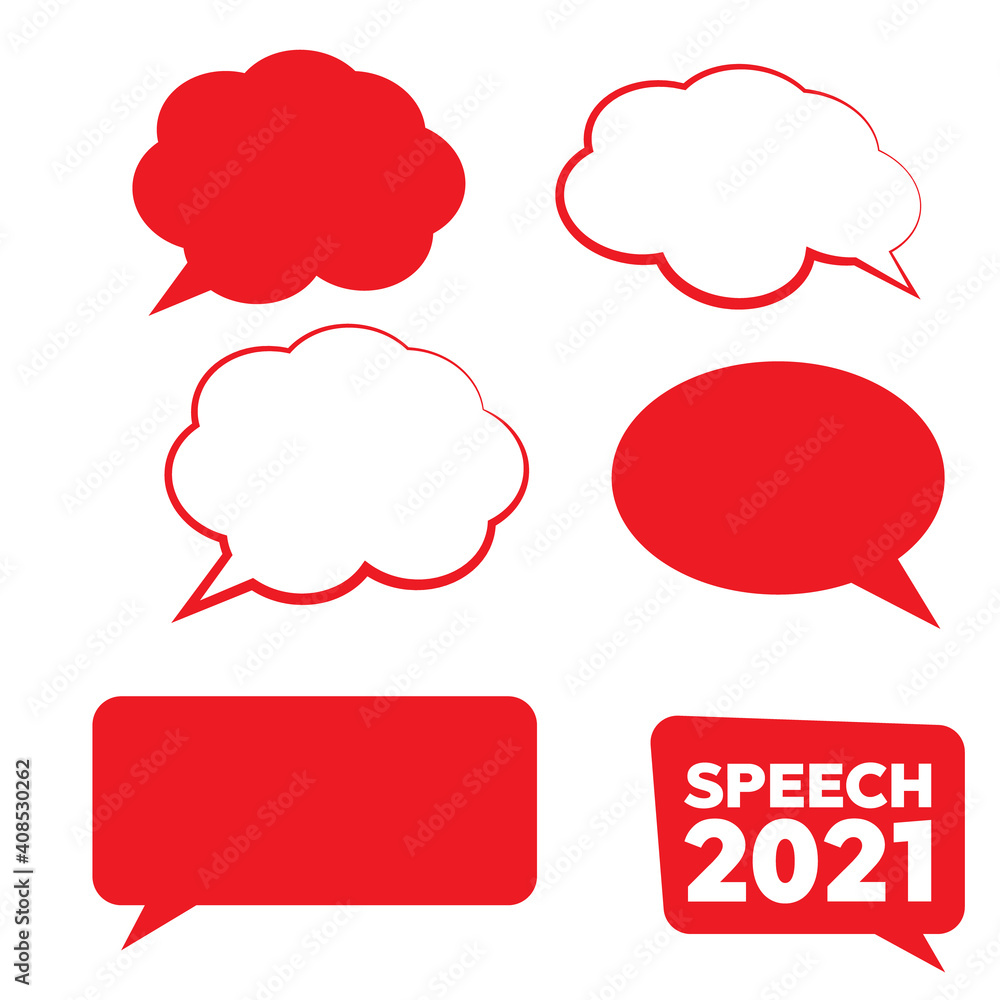 White blank retro speech bubbles. Stickers of speech bubbles vector White blank retro speech bubbles. Stickers of speech bubbles vector