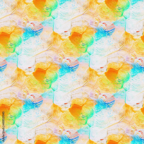 Abstract seamless pattern with acrylic painting
