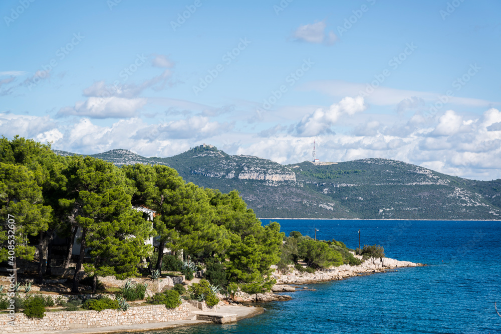 Drage village, Island of Iz, Zadar archipelago, Dalmatia, Croatia
