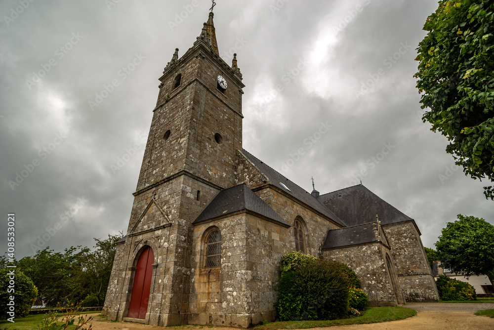 Old stone church france brittany 