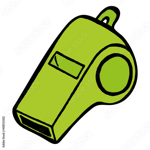 Whistle. Doodle style. Vector image.