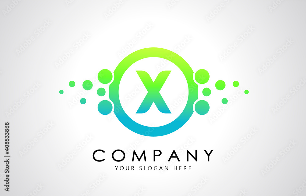 Dots Letter X Logo in Blue and Green Gradient. Alphabet Dotted Logo Vector Design, EPS10.
Dots Letter X Logo in Blue and Green Gradient. Alphabet Dotted Logo Vector Design, EPS10.