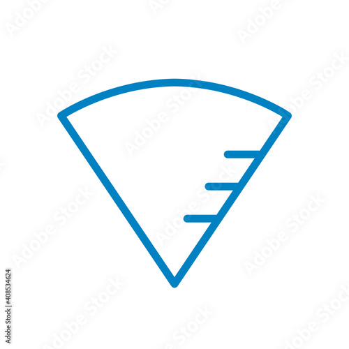 Kaffeefilter, Filter - Icon, Symbol, Piktogramm, grafisches Element - Vektor - Kontur - blau