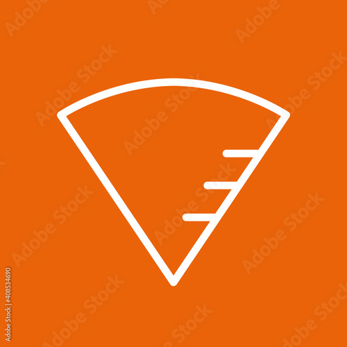 Kaffeefilter, Filter - Icon, Symbol, Piktogramm, grafisches Element - Vektor - Hintergrund - orange weiß 