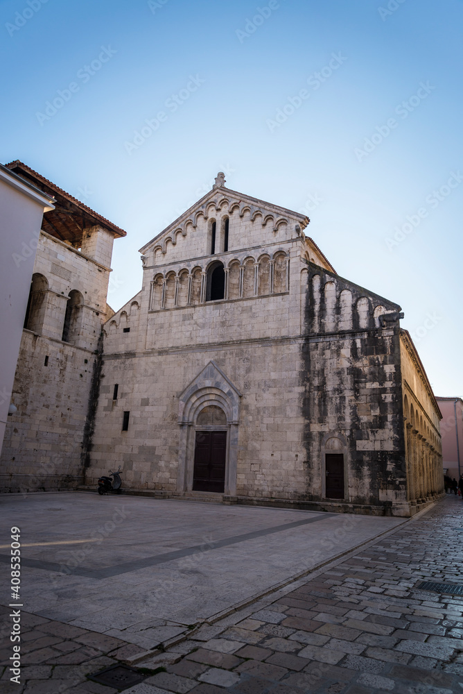 St. Chrysogonus Church, Romanesque church built in 12th century, Zadar, Dalmatia, Croatia