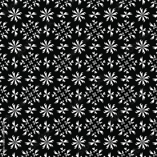 Geometric vector pattern with triangular elements. abstract ornament for wallpapers and backgrounds. Black and white colors. 