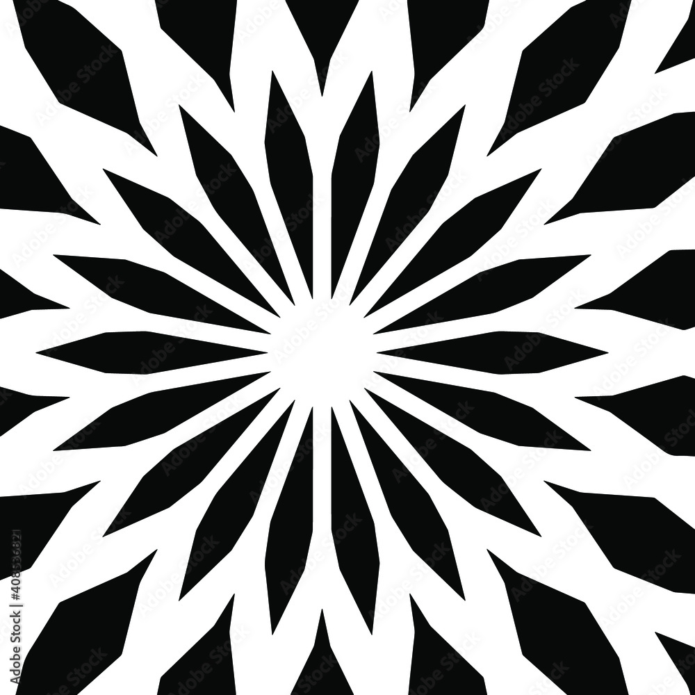 Geometric vector pattern with triangular elements. abstract ornament for wallpapers and backgrounds. Black and white colors.
Geometric vector pattern with triangular elements. abstract ornament for wallpapers and backgrounds. Black and white colors.