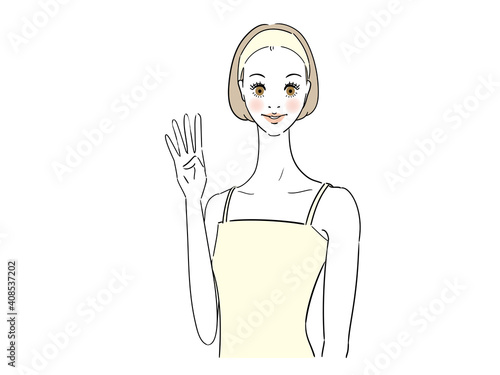 4 ハンドサインを出す女性