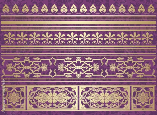 paisley floral pattern, textile , Rajasthan, royal India	