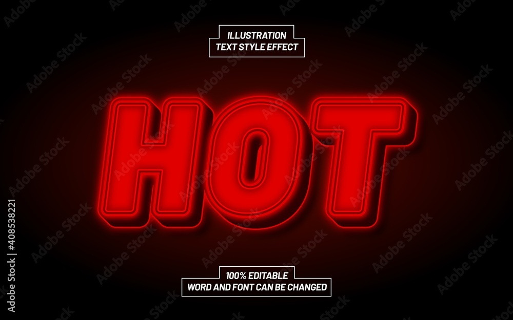 Obraz Hot 3D Bold Text Style Effect