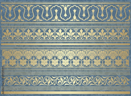 paisley floral pattern, textile , Rajasthan, royal India	